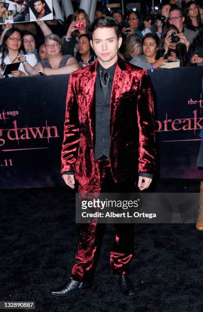 Actor Jackson Rathbone arrives for Summit Entertainment's "The Twilight Saga: Breaking Dawn - Part 1" held at Nokia Theatre L.A. Live on November 14,...