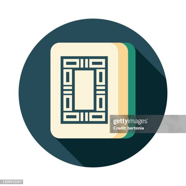 mahjong white dragon tile icon - playing solitaire stock illustrations