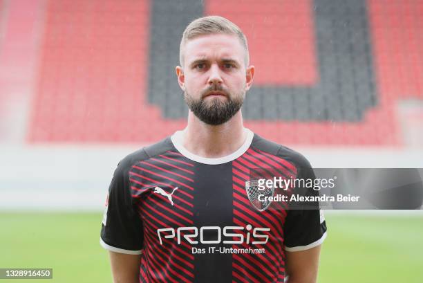 Marc Stendera of FC Ingolstadt 04 poses during the team presentation at Audi Sportpark on July 15, 2021 in Ingolstadt, Germany.