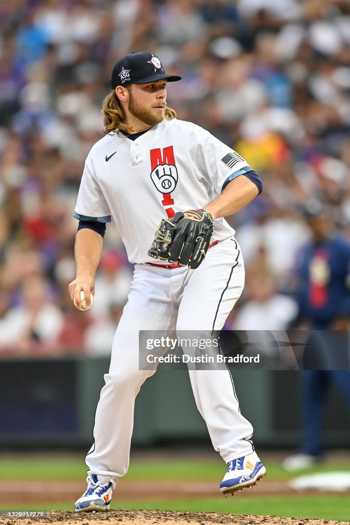 Corbin Burnes of the Milwaukee Brewers during the 91st MLB AllStar