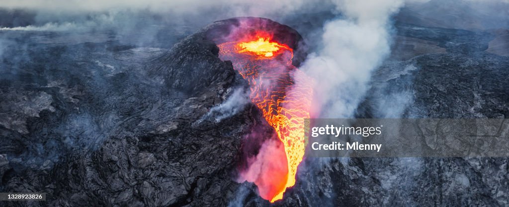 Iceland Fagradalsfjall Volcano Eruption Lava Stream XXXL Panorama