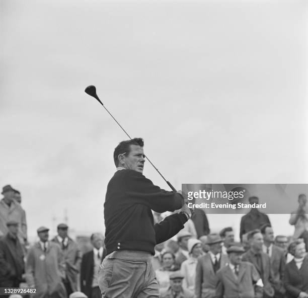 American golfer Doug Sanders during the 1965 Open Championship at Royal Birkdale in Southport, UK, July 1965.