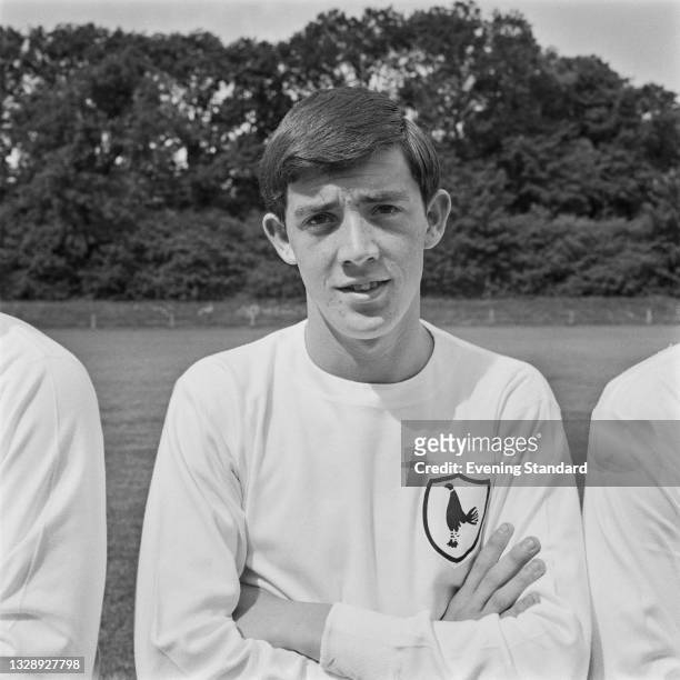 Irish footballer Joe Kinnear of League Division One team Tottenham Hotspur FC at the start of the 1965-66 football season, UK, 2nd August 1965.