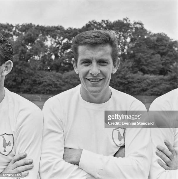 English footballer Alan Mullery of League Division One team Tottenham Hotspur FC at the start of the 1965-66 football season, UK, 2nd August 1965.