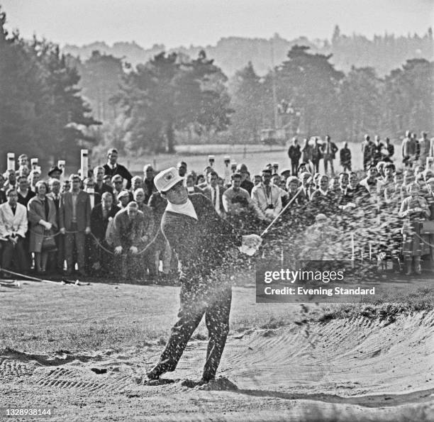 South African golfer Gary Player during the Piccadilly World Match Play Championship at Wentworth, Surrey, UK, October 1965. He went on to win the...