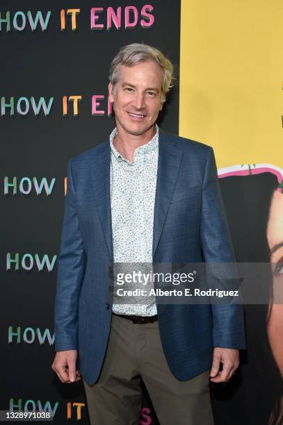 Rob Huebel attends the Los Angeles Premiere of "How It Ends" at NeueHouse Los Angeles on July 15, 2021 in Hollywood, California.