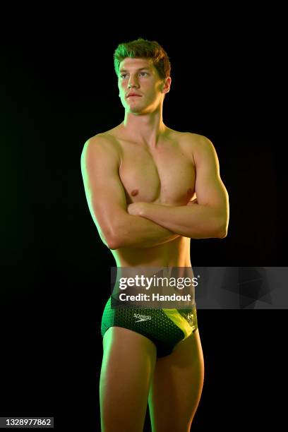 In this handout image provided by Swimming Australia Brendon Smith poses during an Australia Dolphins Tokyo 2020 Olympic Games Swimming Squad...