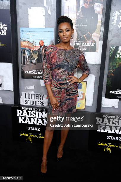 Melanie Liburd attends the "Power Book III: Raising Kanan" New York premiere at the Hammerstein Ballroom on July 15, 2021 in New York City.