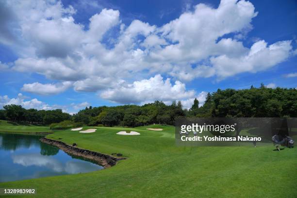 General view of the 6th hole during first round of the GMO Internet Ladies Samantha Thavasa Global Cup at Eagle Point Golf Club on July 16, 2021 in...