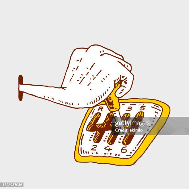 control concept - shift gear knob stock illustrations