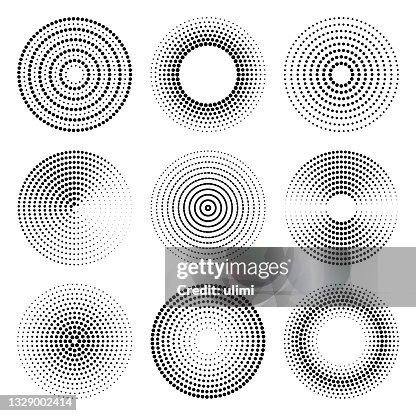 Vector dotted circles. Halftone effect Vector dotted circles. Halftone effect
