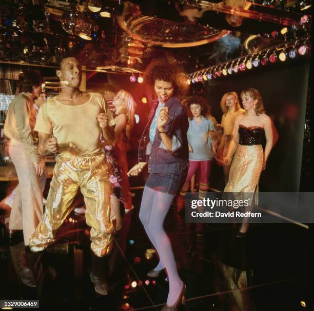 People on the dancefloor at a club, circa 1975.