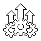 growth product icon vector operational excellence symbol cost efficiency sign for your web site design, logo, app, UI.illustration