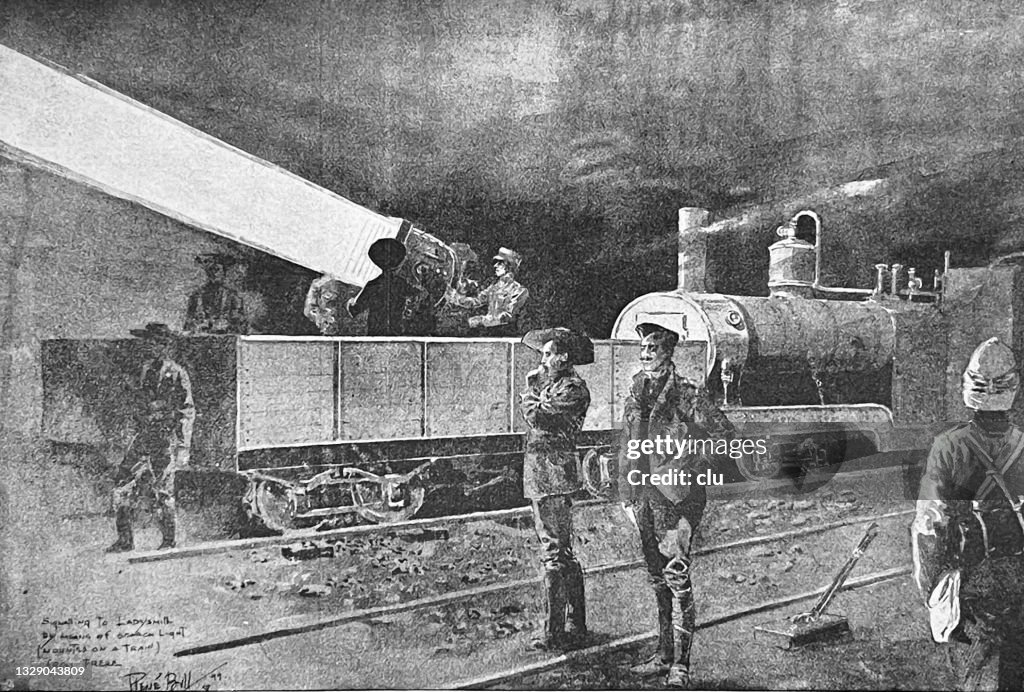 Gold mining industry South Africa, night works with railway