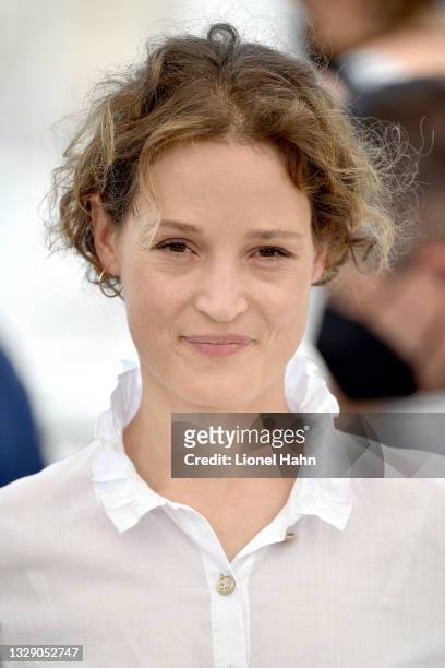 Vicky Krieps attend the "Serre-Moi Fort " photocall during the 74th annual Cannes Film Festival on July 16, 2021 in Cannes, France.