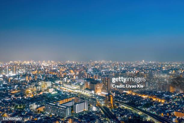 tokyo cityscape at night - roppongi stock pictures, royalty-free photos & images