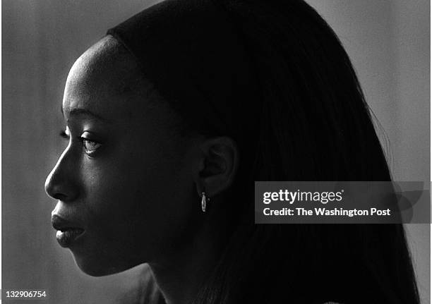 Hafsat Abiola at her townhouse on June 7, 1998 in Mitchelville, Maryland.