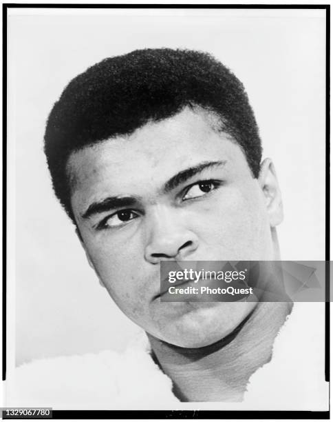 Headshot portrait of American Heavyweight boxer Muhammad Ali , New York, New York, 1967.