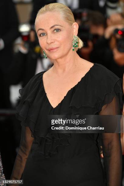 Emmanuelle Béart attends the "Les Intranquilles " screening during the 74th annual Cannes Film Festival on July 16, 2021 in Cannes, France.