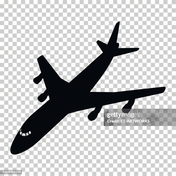 airplane icon - airplane icon transparent stock illustrations