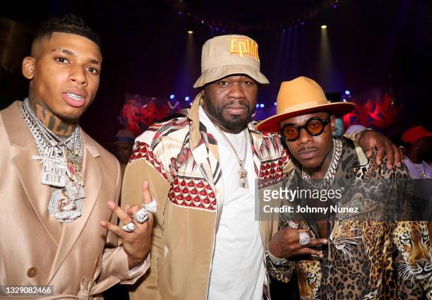 Choppa, Curtis "50 Cent" Jackson III, and DaBaby attends the "Power Book III: Raising Kanan" New York Premiere After Party on July 15, 2021 in New...