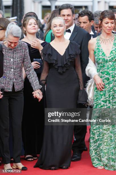 Emmanuelle Beart attends the "Les Intranquilles " screening during the 74th annual Cannes Film Festival on July 16, 2021 in Cannes, France.