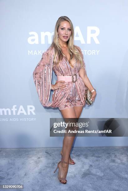 Ginta Biku attends the amfAR Cannes Gala 2021 at Villa Eilenroc on July 16, 2021 in Cap d'Antibes, France.