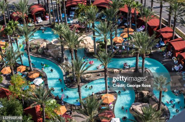 The Lazy River waterpark attraction at Harrah's Southern California Resort & Casino is viewed on July 13, 2021 near Valley Center , California. The...