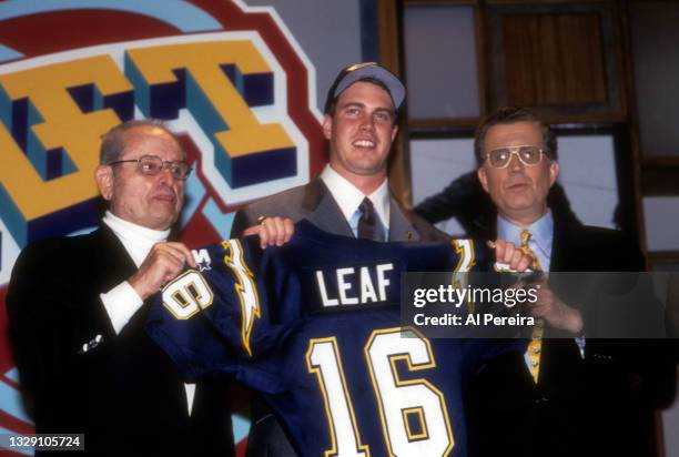 San Diego Chargers Owner Alex Spanos smiles when NFL Commissioner Paul Tagliabue announces that The San Diego Chargers select Washington State...