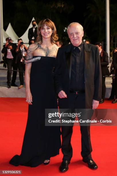 Asia Argento and Dario Argento attend the "Bi-Sang-Seon-Eon " screening during the 74th annual Cannes Film Festival on July 16, 2021 in Cannes,...