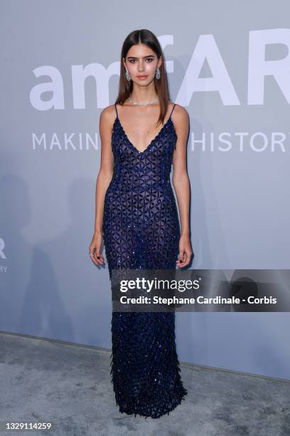 Helena Gatsby attends the amfAR Cannes Gala 2021 during the 74th Annual Cannes Film Festival at Villa Eilenroc on July 16, 2021 in Cap d'Antibes,...