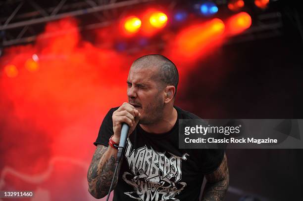 Phil Anselmo of Down live on stage at High Voltage on July 25, 2010.