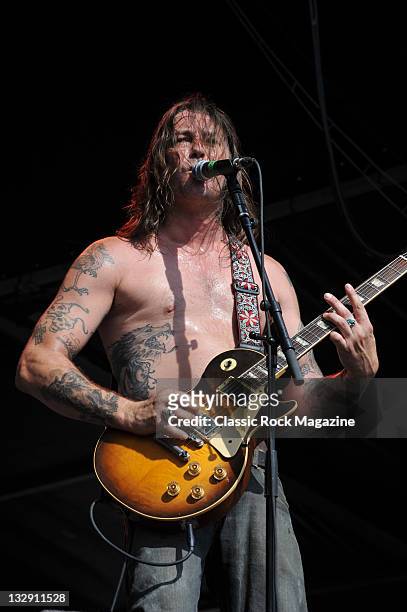 Matt Pike of High on Fire live on stage at High Voltage on July 25, 2010.