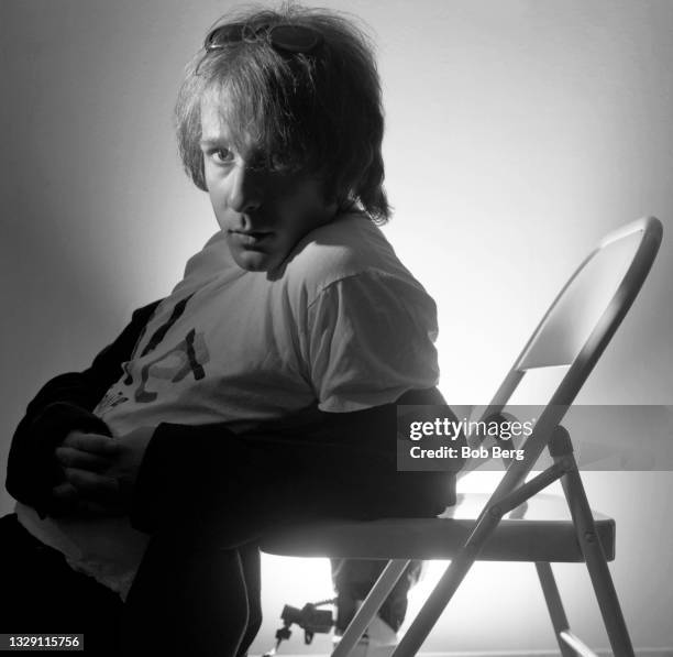 American musician co-founder of the band Weezer and The Rentals, Matt Sharp poses for a portrait circa June, 1998 in Los Angeles, California.