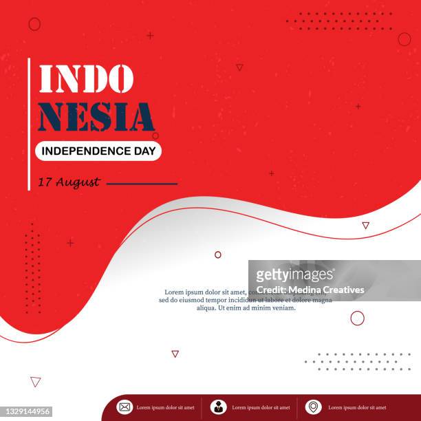 indonesia's independence day background. - 1945 stock illustrations
