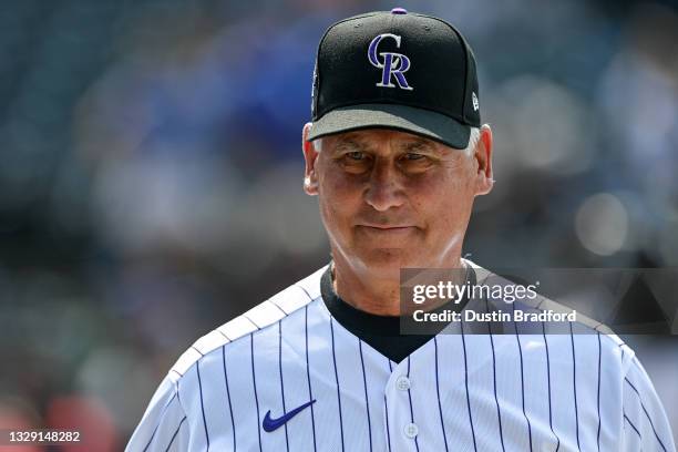 Bud Black of the Colorado Rockies during Gatorade All Star Workout Day at Coors Field on July 12, 2021 in Denver, Colorado.