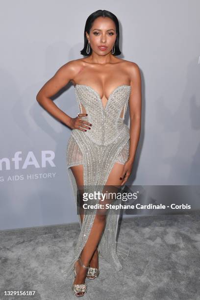 Kat Graham attends the amfAR Cannes Gala 2021 during the 74th Annual Cannes Film Festival at Villa Eilenroc on July 16, 2021 in Cap d'Antibes, France.