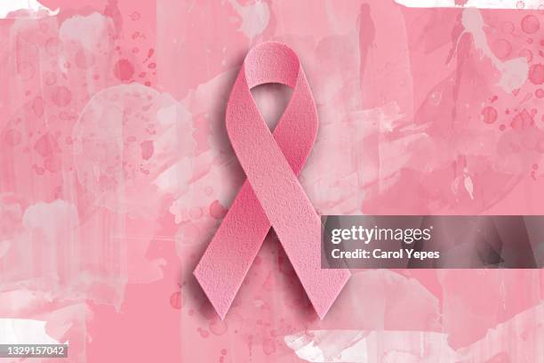 breast cancer awareness ribbon pattern - sensibilisierung für brustkrebs stock-fotos und bilder