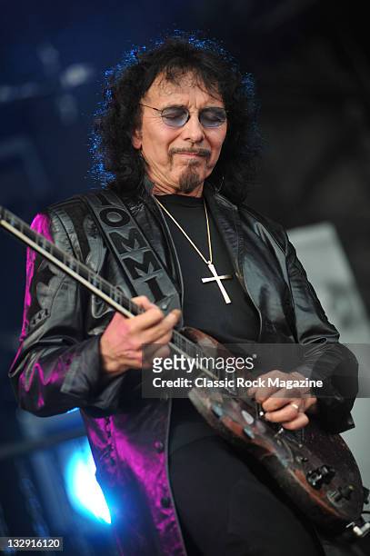 Tony Iommi of Heaven & Hell, live on stage at High Voltage Festival in London, on July 24, 2010.