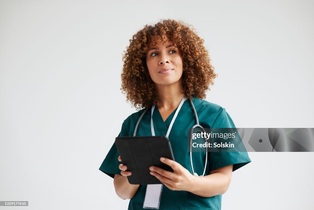 Doctor in white lab coat