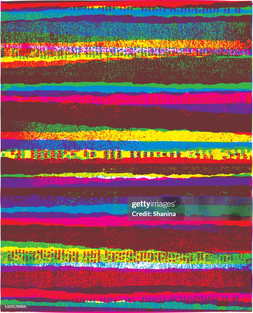 Arrière-plan de bandes déchirées multicolores - v5