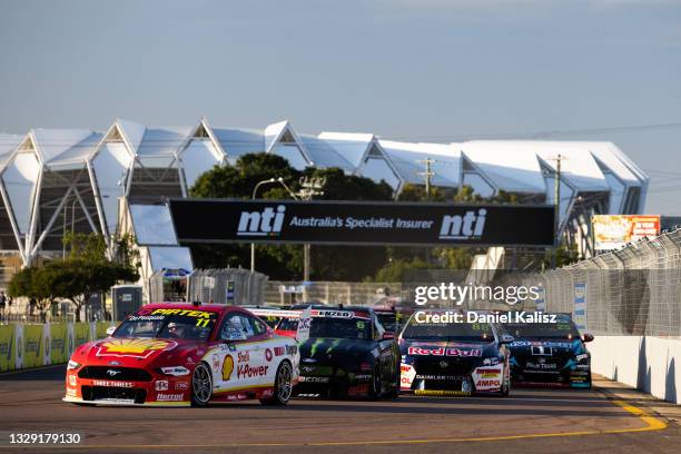 Anton de Pasquale drives the Shell V-Power Racing Ford Mustang during race 1 of the Townsville SuperSprint which is part of the 2021 Supercars...