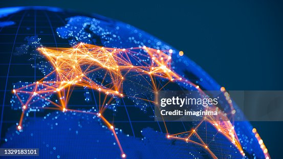 Global Communication Network (carte du monde crédit à la Nasa) Global Communication Network (carte du monde crédit à la Nasa)