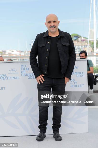 Gaspar Noe attends the "Vortex" photocall during the 74th annual Cannes Film Festival on July 17, 2021 in Cannes, France.