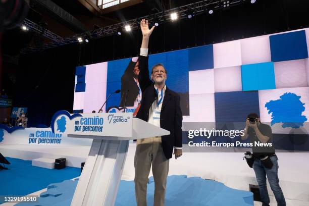 The former President of the Government Mariano Rajoy, in the 17th Congress of the PP of Galicia, on July 17 in Santiago de Compostela . The PPdeG has...