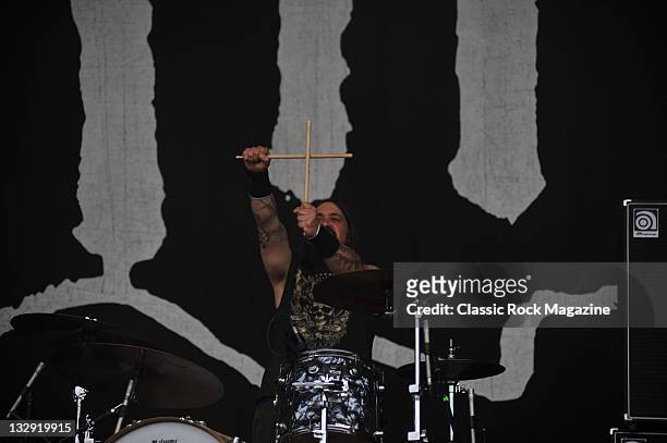 Jimmy Bower of Down live on stage at High Voltage on July 25, 2010.