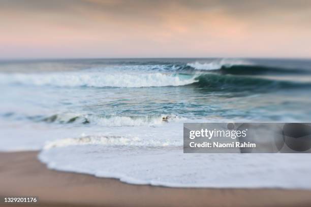 dreamy sunset at surf beach in australia - gippsland stock-fotos und bilder