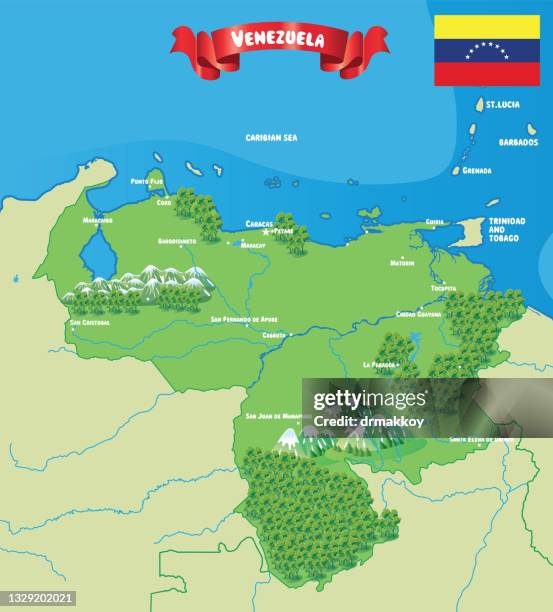 venezuela map - venezuela map stock illustrations