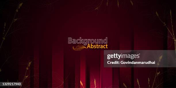 gold luxury exotic black leaves and dark red abstract background - invitation background stock illustrations