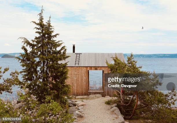 nordic sauna - østfold stock pictures, royalty-free photos & images
